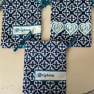 Brighton Drawstring Jewelry Pouch.  Set of 3.